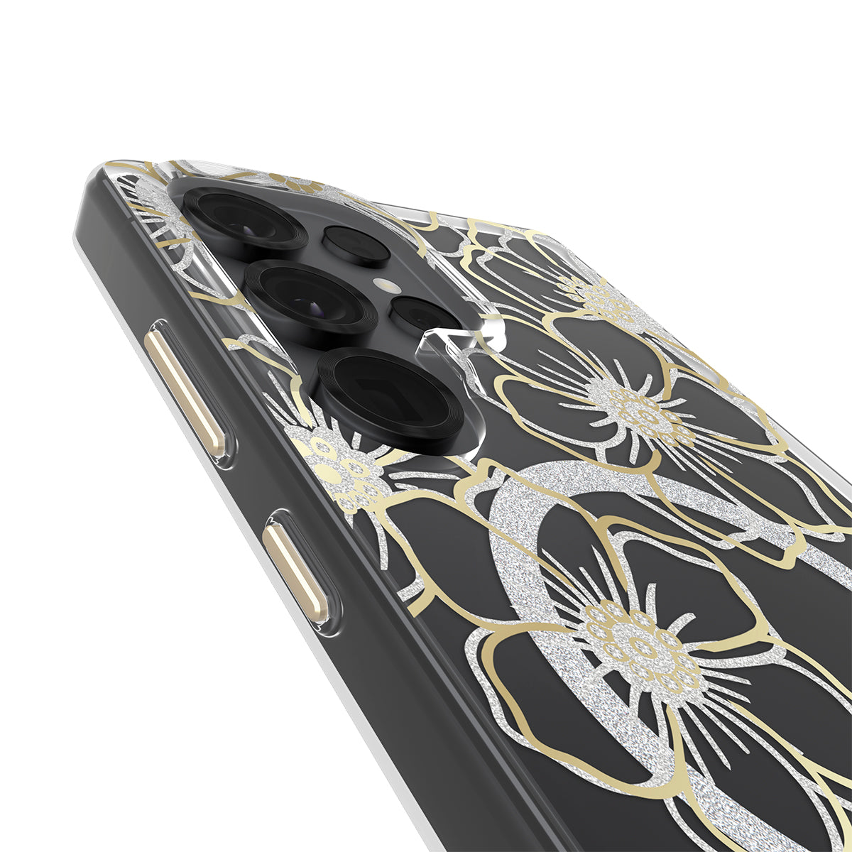 Case-Mate Floral Gems CaseFor Samsung Galaxy S25 Ultra - Gold w/ Magnet