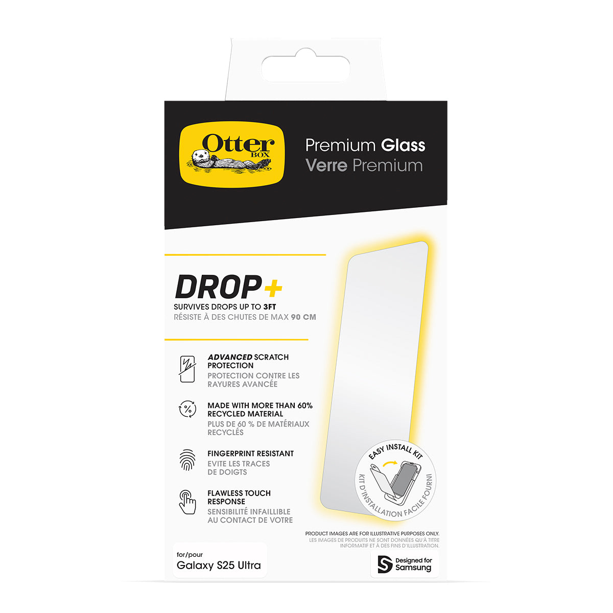 OtterBox Premium Glass Screen ProtectorFor Samsung Galaxy S25 Ultra - Clear