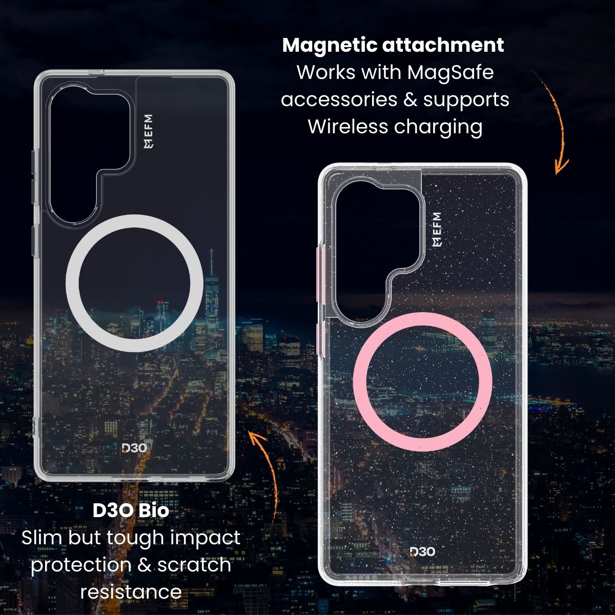 EFM Aspen Case with D3O BIOFor Samsung Galaxy S25 Ultra - Clear