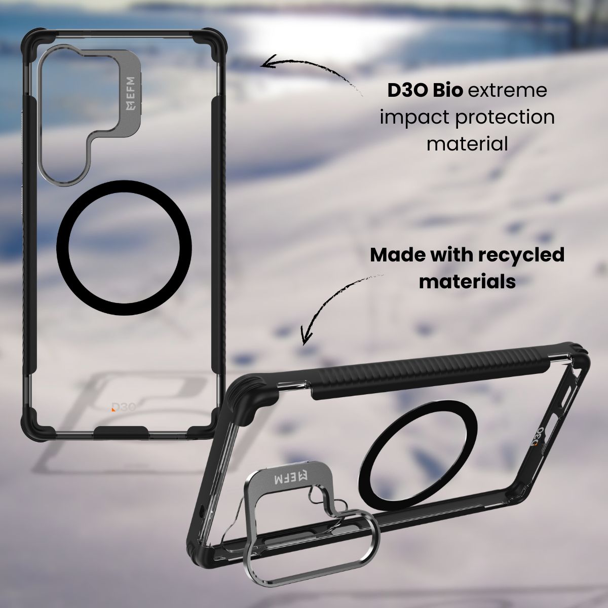EFM Helsinki Case with D3O BIOFor Samsung Galaxy S25 Ultra - Carbon