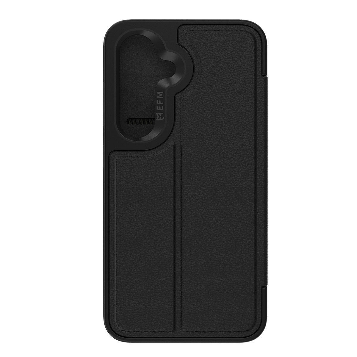 EFM Monaco Vegan Leather Wallet Case with D3O BIOFor Samsung Galaxy S25+ - Black
