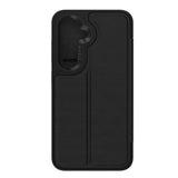 EFM Monaco Vegan Leather Wallet Case with D3O BIOFor Samsung Galaxy S25+ - Black