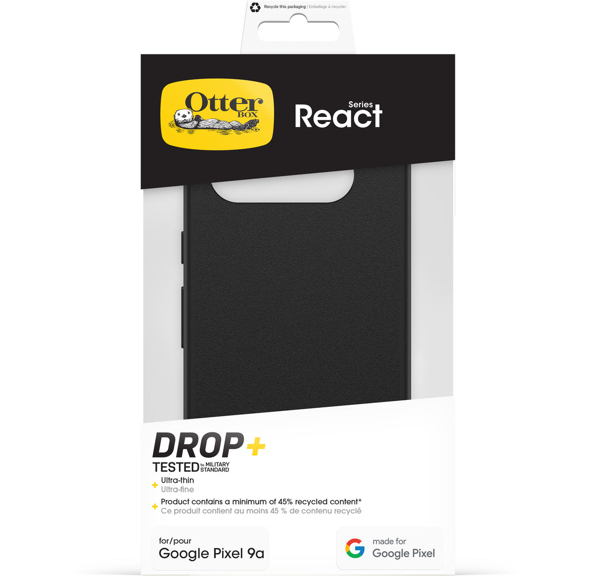 Otterbox React Case - For Google Pixel 9a - Black