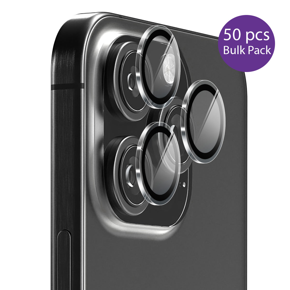 EFM Camera Lens Protector Bulk Pack - For iPhone 16 Pro / 16 Pro Max - Clear