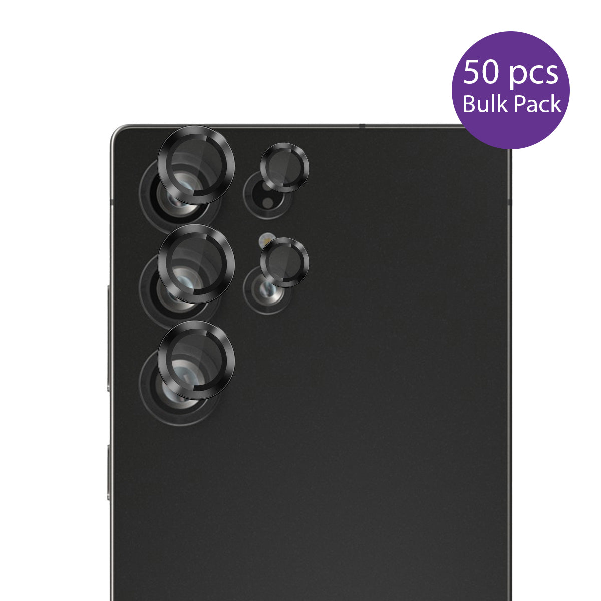 EFM Camera Lens Protector Bulk Pack - For Samsung Galaxy S25 Ultra - Carbon