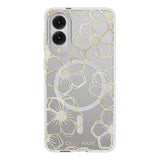 Case-Mate Floral Gems Case W/Magnet - For Samsung Galaxy S25 Edge - Gold