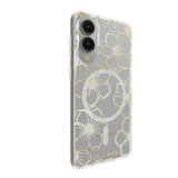 Case-Mate Floral Gems Case W/Magnet - For Samsung Galaxy S25 Edge - Gold