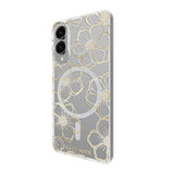 Case-Mate Floral Gems Case W/Magnet - For Samsung Galaxy S25 Edge - Gold