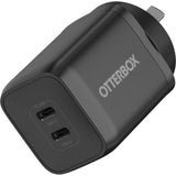 OtterBox 65W Dual Port USB-C Wall Charger - With - 1 x USB-C 45W and 1 x USB-C 20W Port - Black