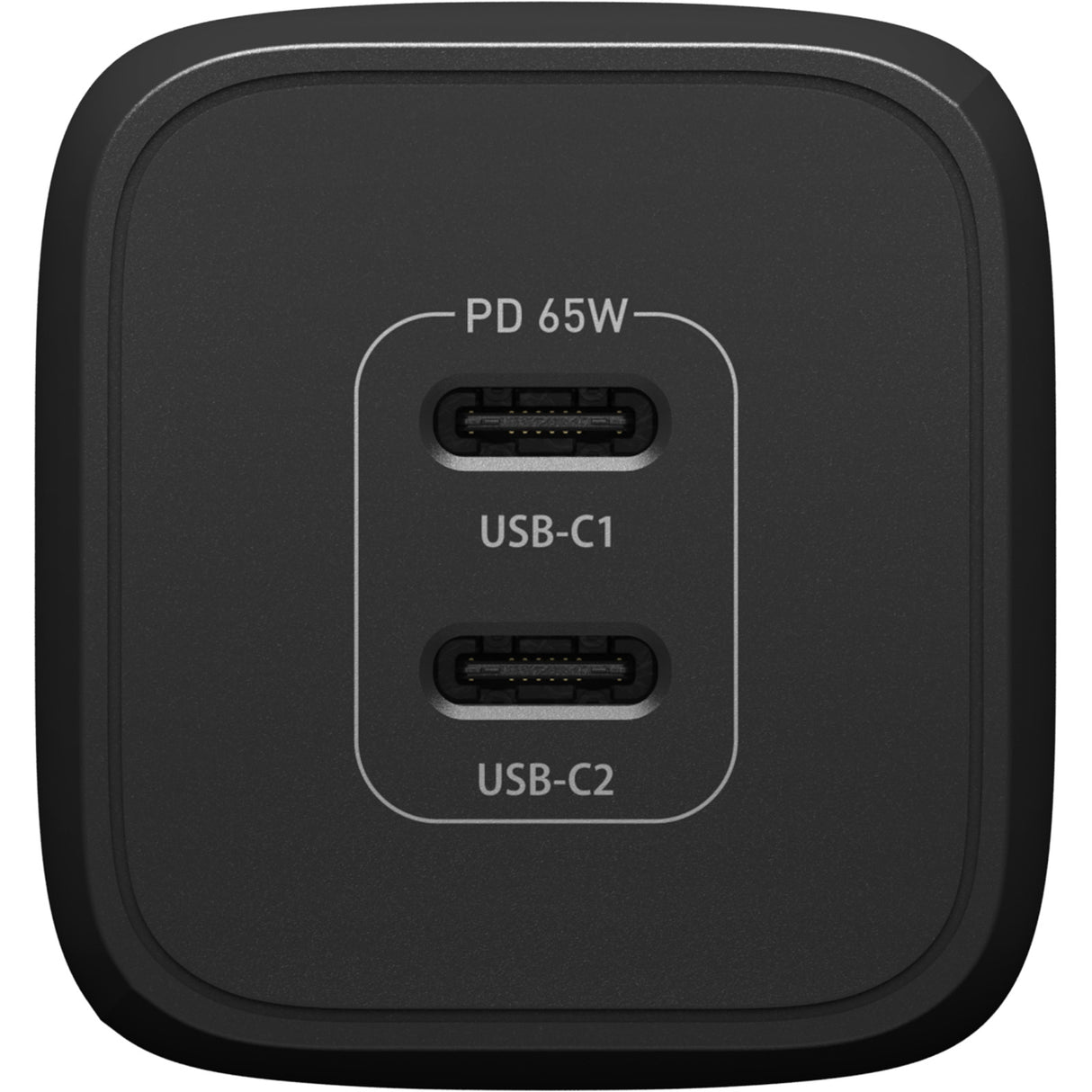 OtterBox 65W Dual Port USB-C Wall Charger - With - 1 x USB-C 45W and 1 x USB-C 20W Port - Black