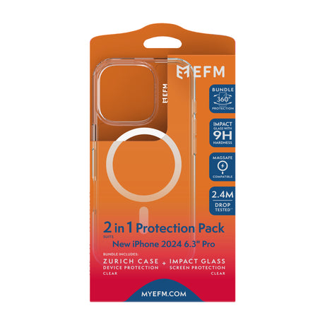EFM Zurich MagSafe and Impact Screen Protector Bundle - For iPhone 16 Pro