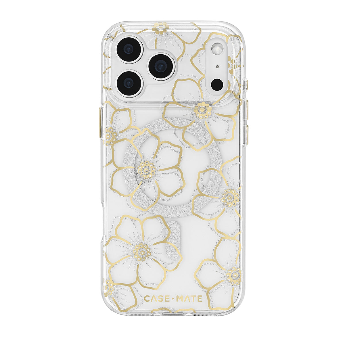 Case-Mate Floral Gems MagSafe Case - For iPhone 17 Pro Max - Gold