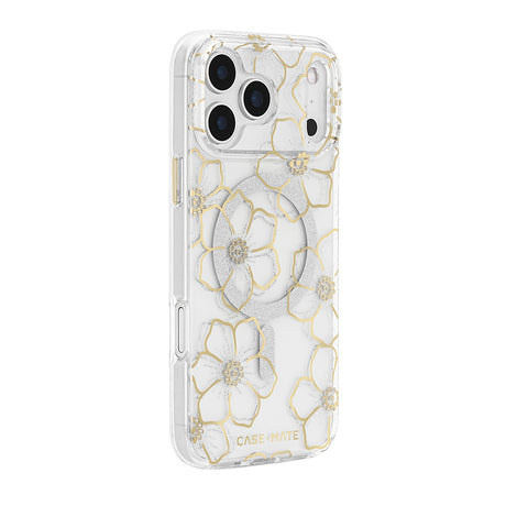 Case-Mate Floral Gems MagSafe Case - For iPhone 17 Pro Max - Gold