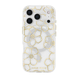 Case-Mate Floral Gems MagSafe Case - For iPhone 17 Pro - Gold