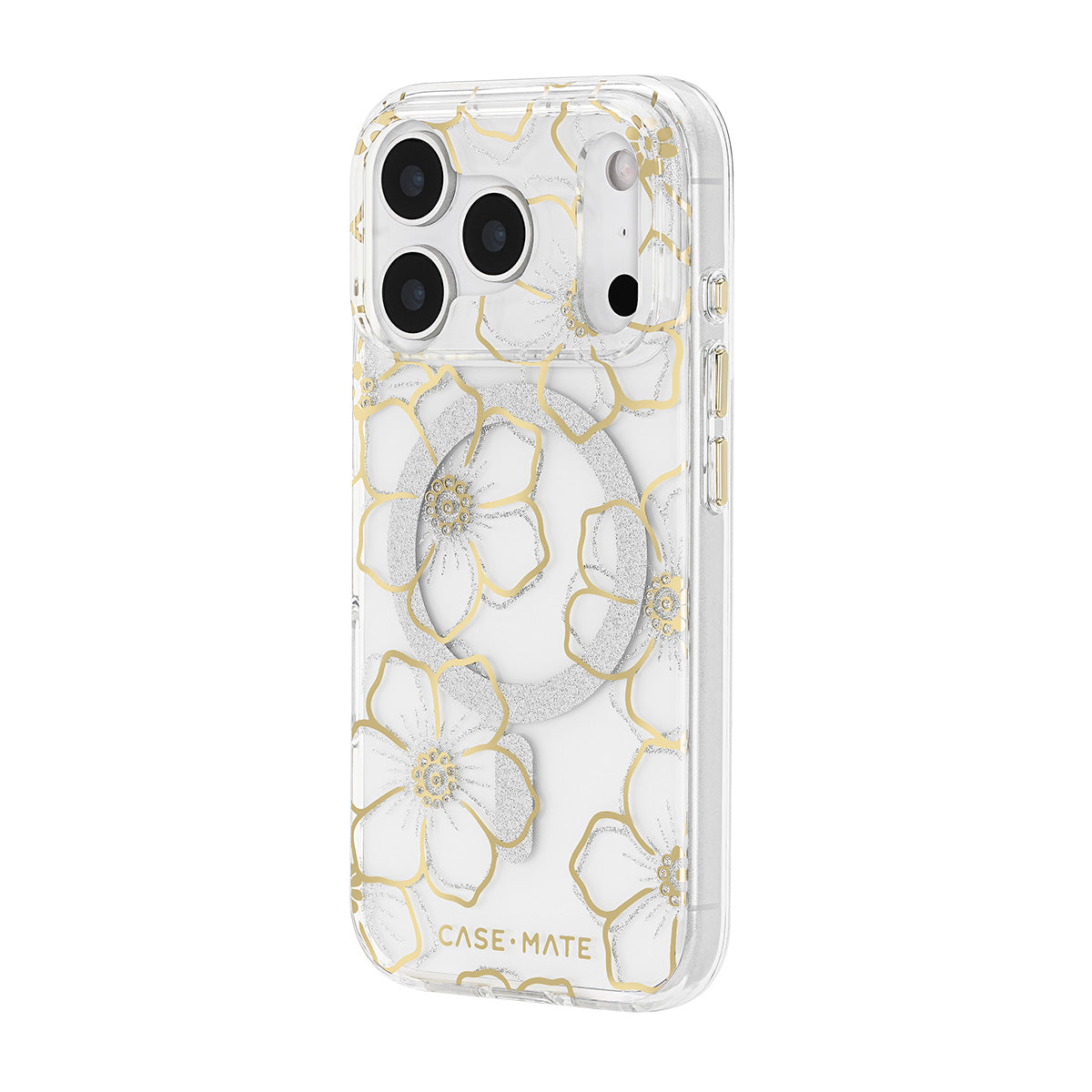 Case-Mate Floral Gems MagSafe Case - For iPhone 17 Pro - Gold