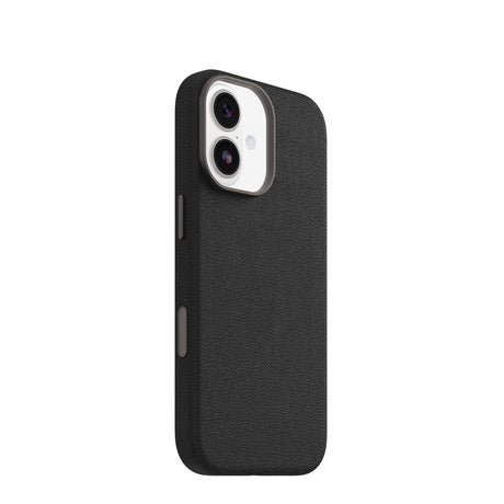 OtterBox Symmetry MagSafe Cactus Leather Case with Camera Control - For iPhone 17 - Noir Ash Black