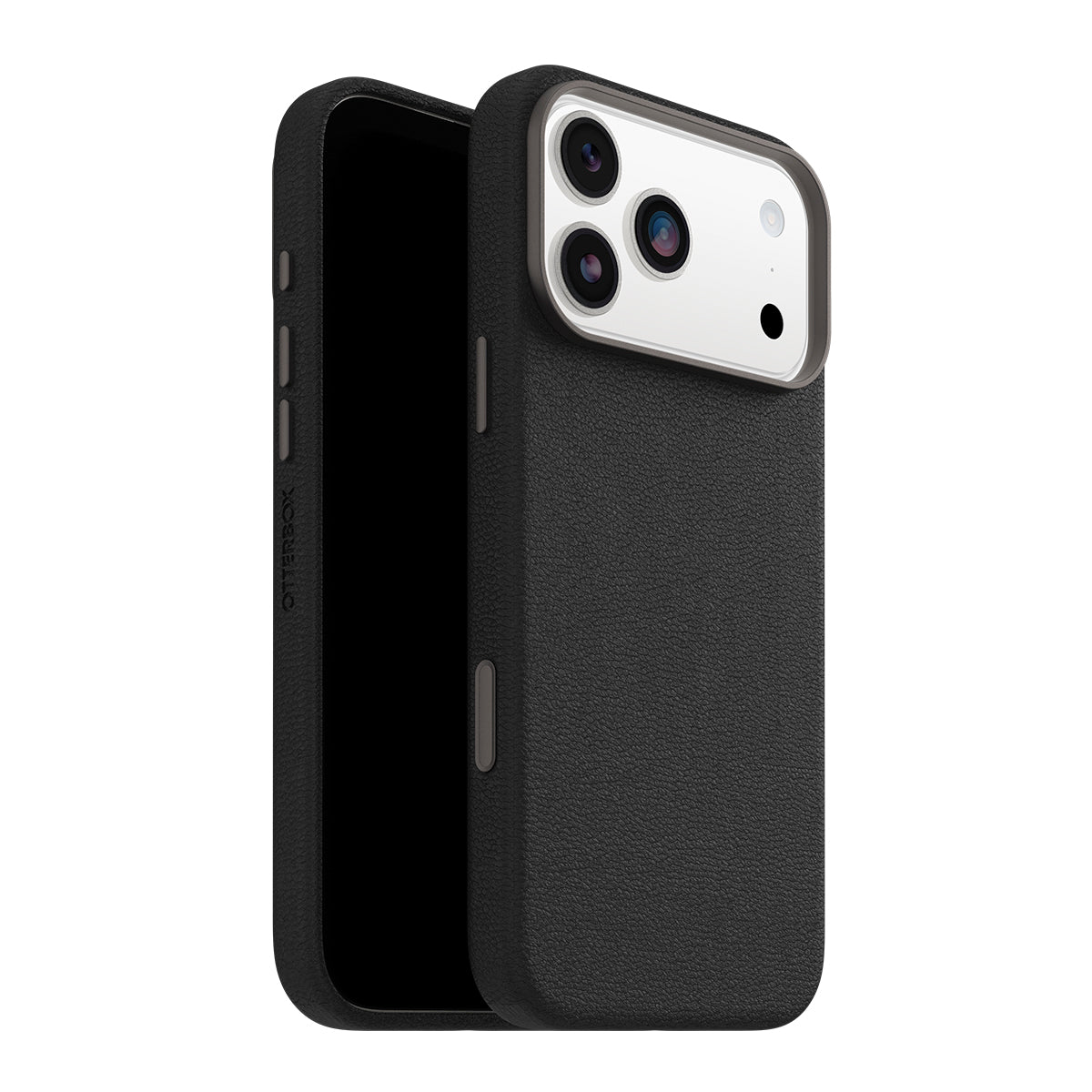 OtterBox Symmetry MagSafe Cactus Leather Case with Camera Control - For iPhone 17 Pro Max- Noir Ash Black