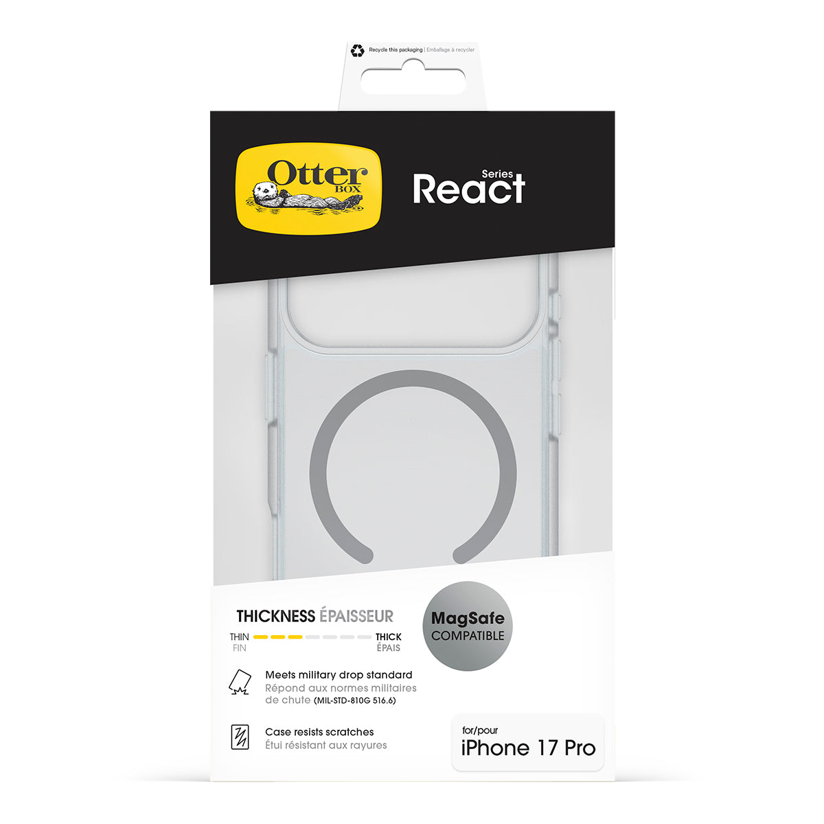 OtterBox React MagSafe Case - For iPhone 17 Pro - Clear