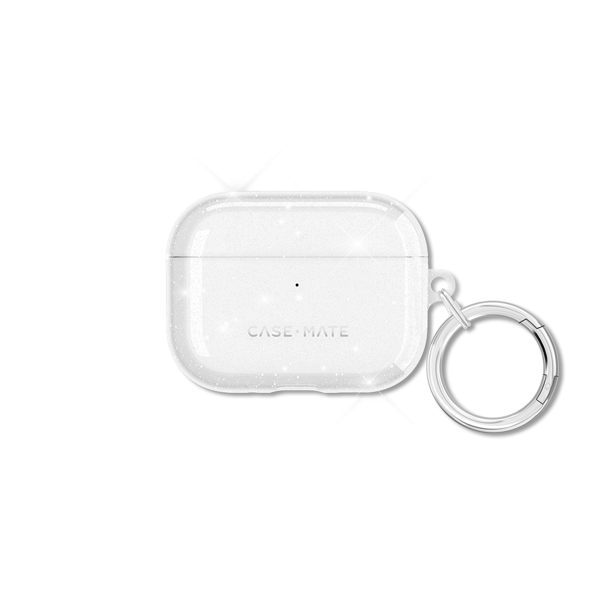Case-Mate Twinkle Case - For AirPods Pro 3 - Twilight Silver with Silver Carabiner
