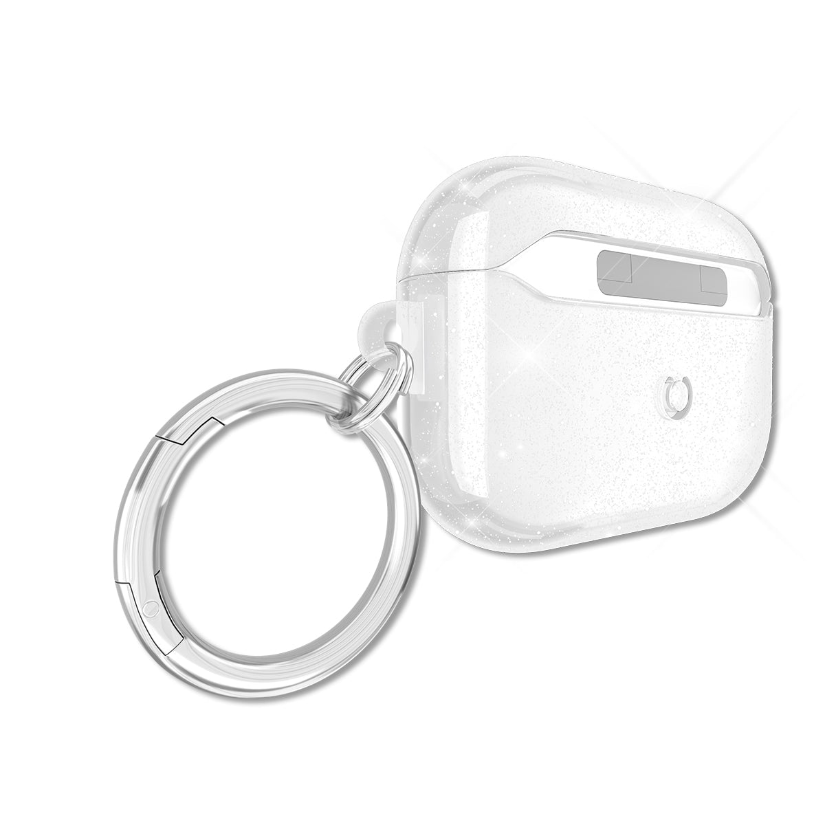 Case-Mate Twinkle Case - For AirPods Pro 3 - Twilight Silver with Silver Carabiner