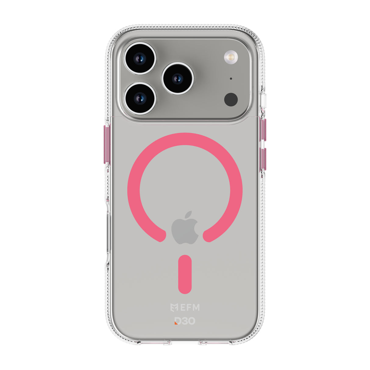 EFM Ibiza Glow In The Dark Case with D3O Zero - For iPhone 17 Pro - Pink