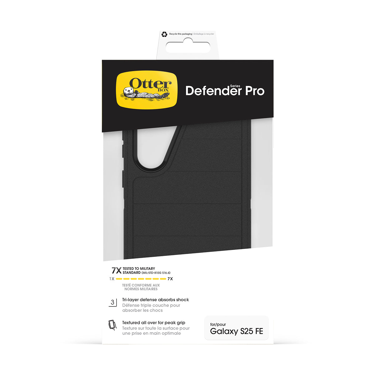 OtterBox Defender Pro Case - For Samsung Galaxy S25 FE - Black
