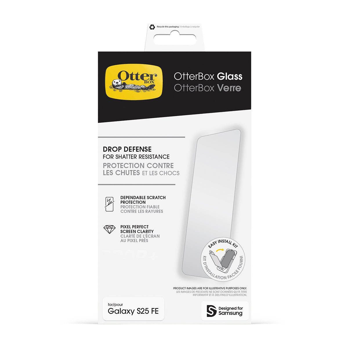 OtterBox Glass Screen Protector - For Samsung Galaxy S25 FE