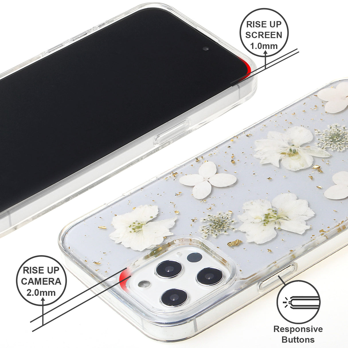 iPhone 12 Pro Star Real Flower Case