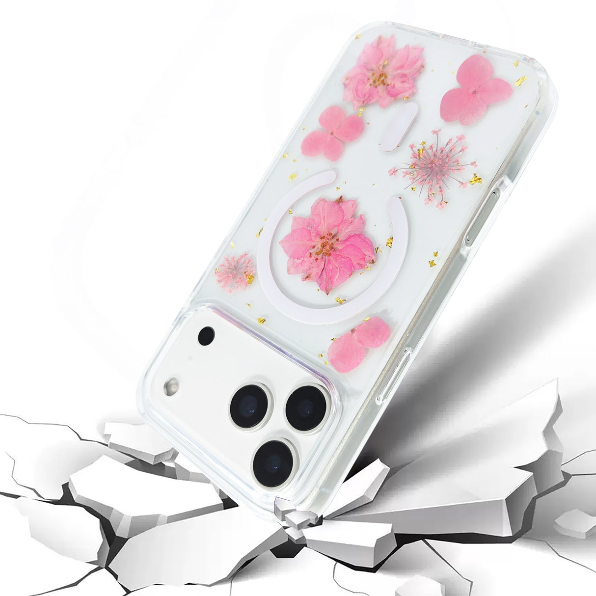 iPhone 17 Pro Max Real Flower Magsafe Case