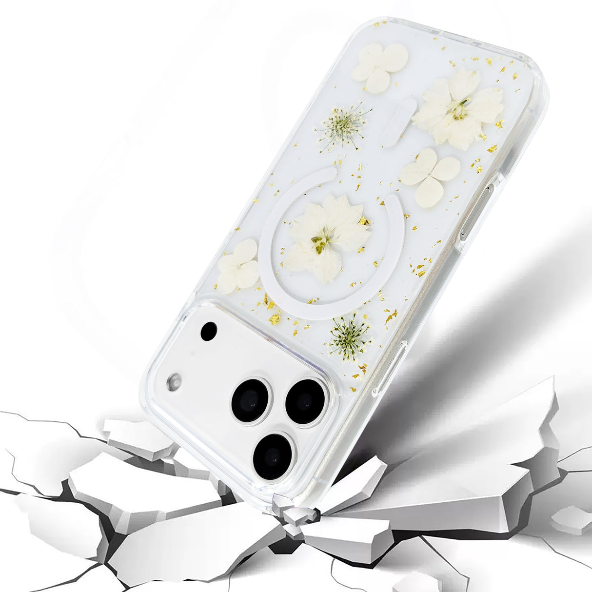 iPhone 17 Pro Max Real Flower Magsafe Case